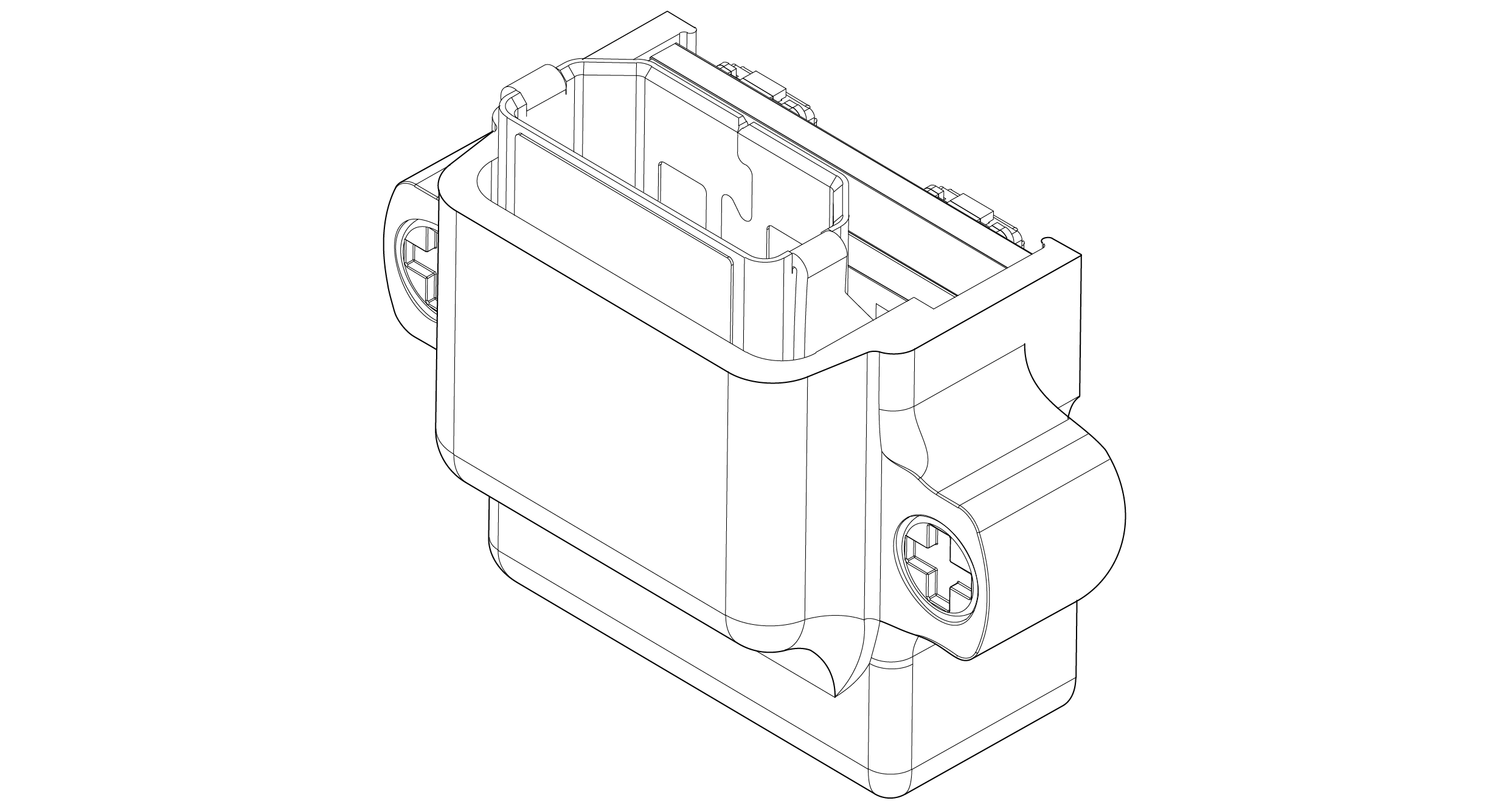 Isometric line drawing of the X3SR32-HDMI headstage