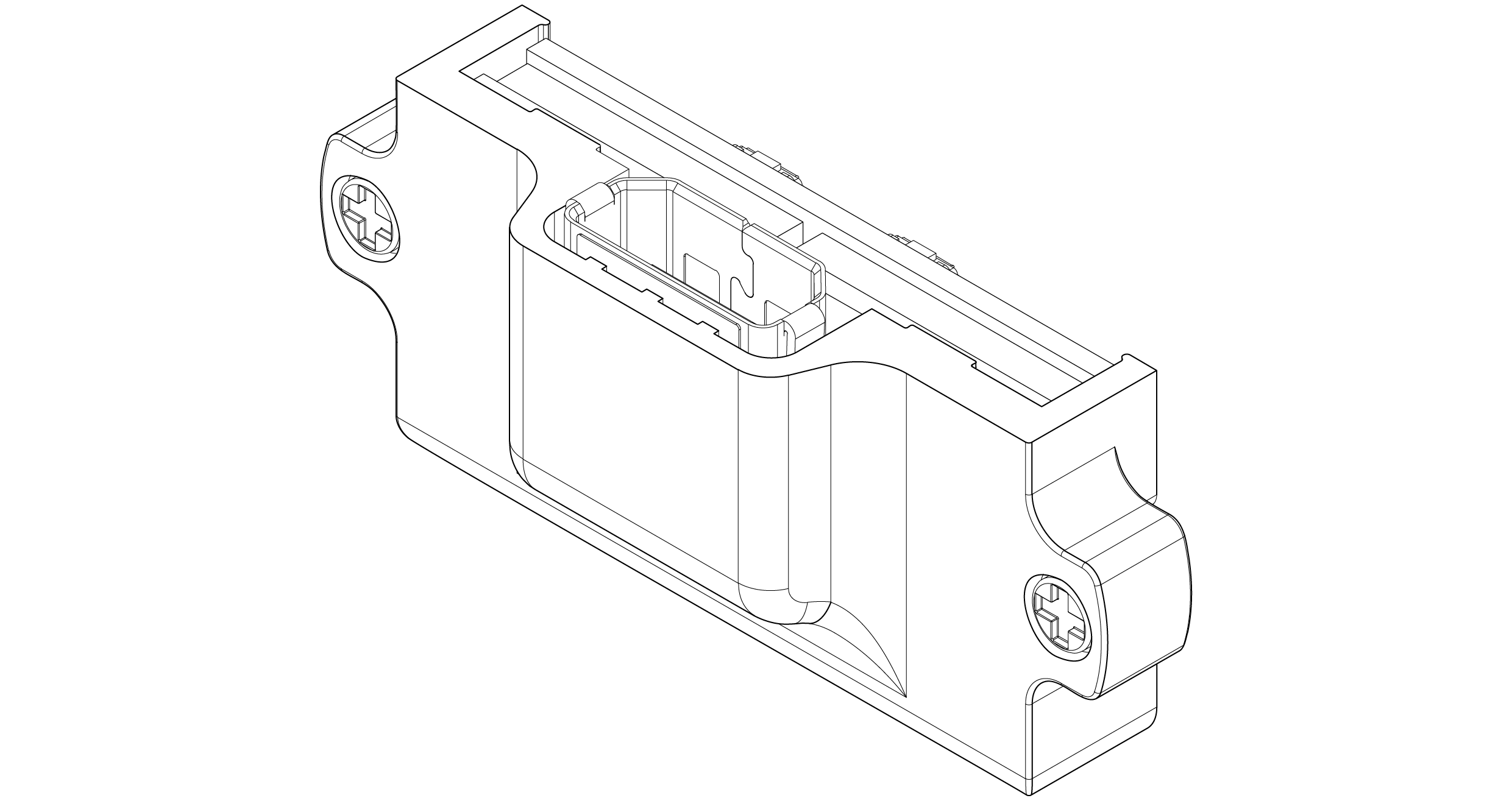 Isometric line drawing of the X3SR64-HDMI headstage