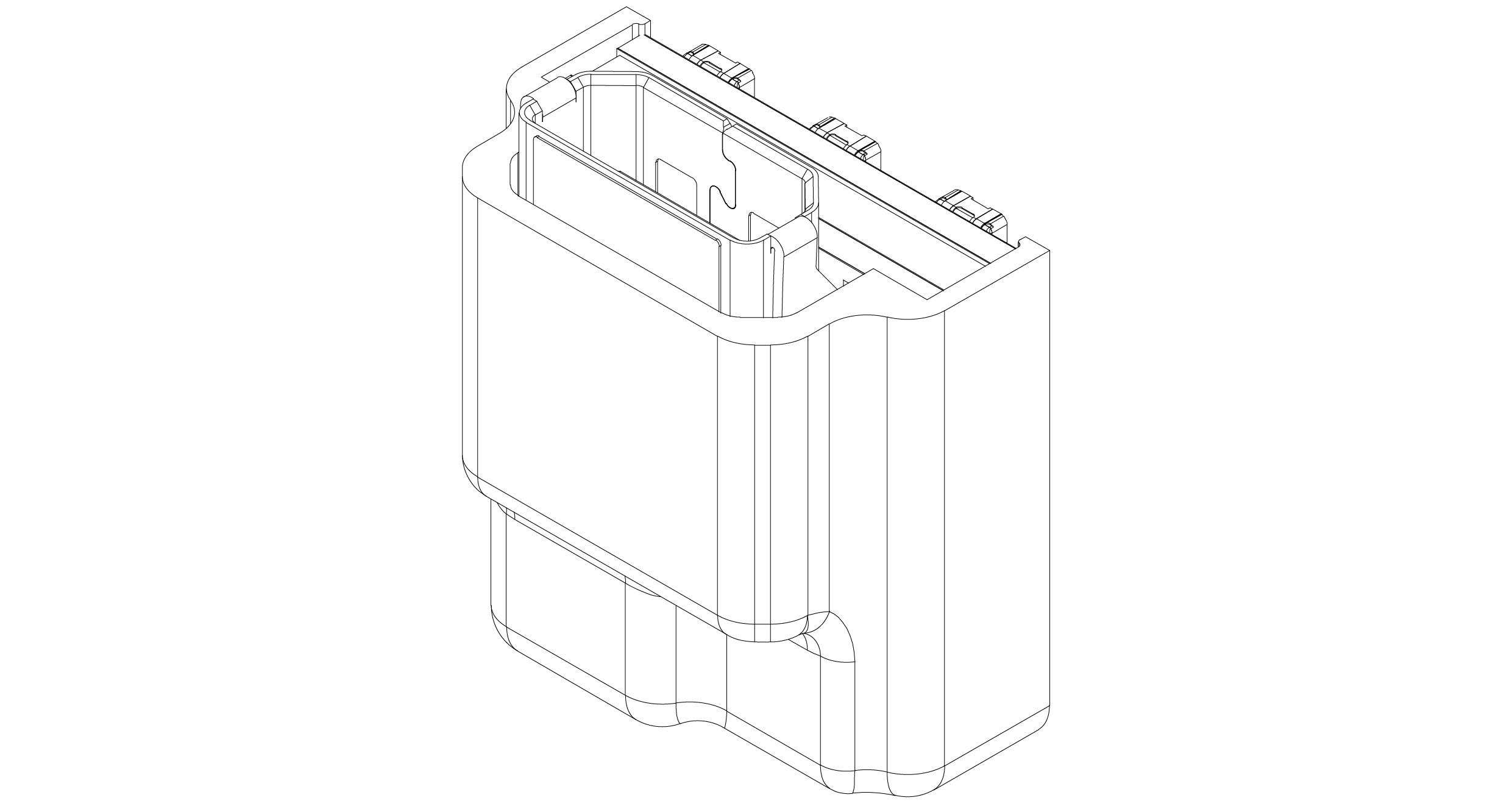 Isometric line drawing of the X6R128-HDMI headstage
