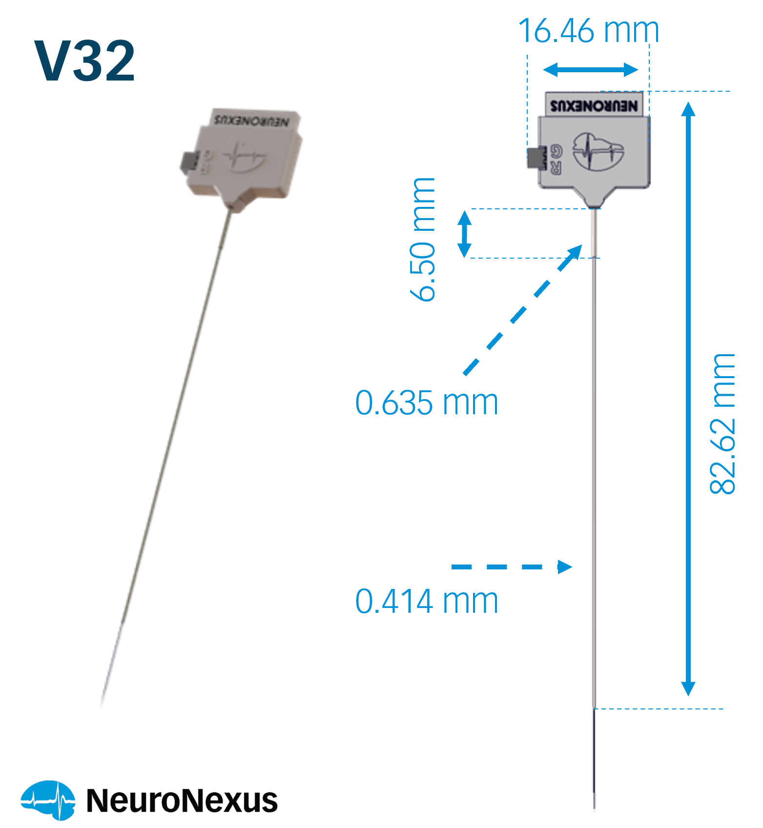 Optoelectrode Vector 32 — drawing