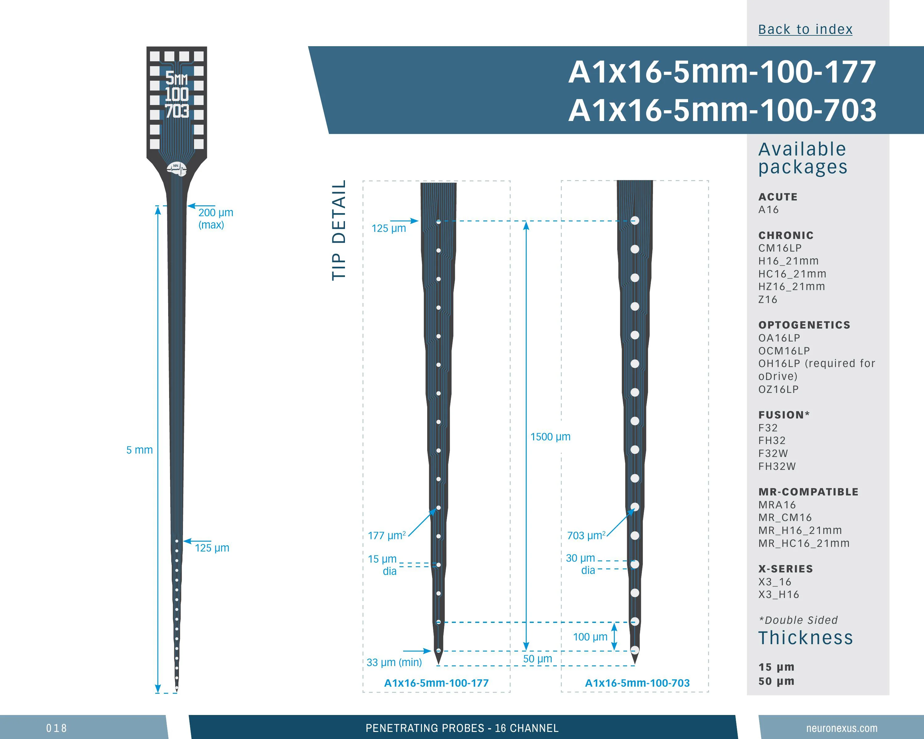 NeuroNexus A1x16 5mm 100 703 probe