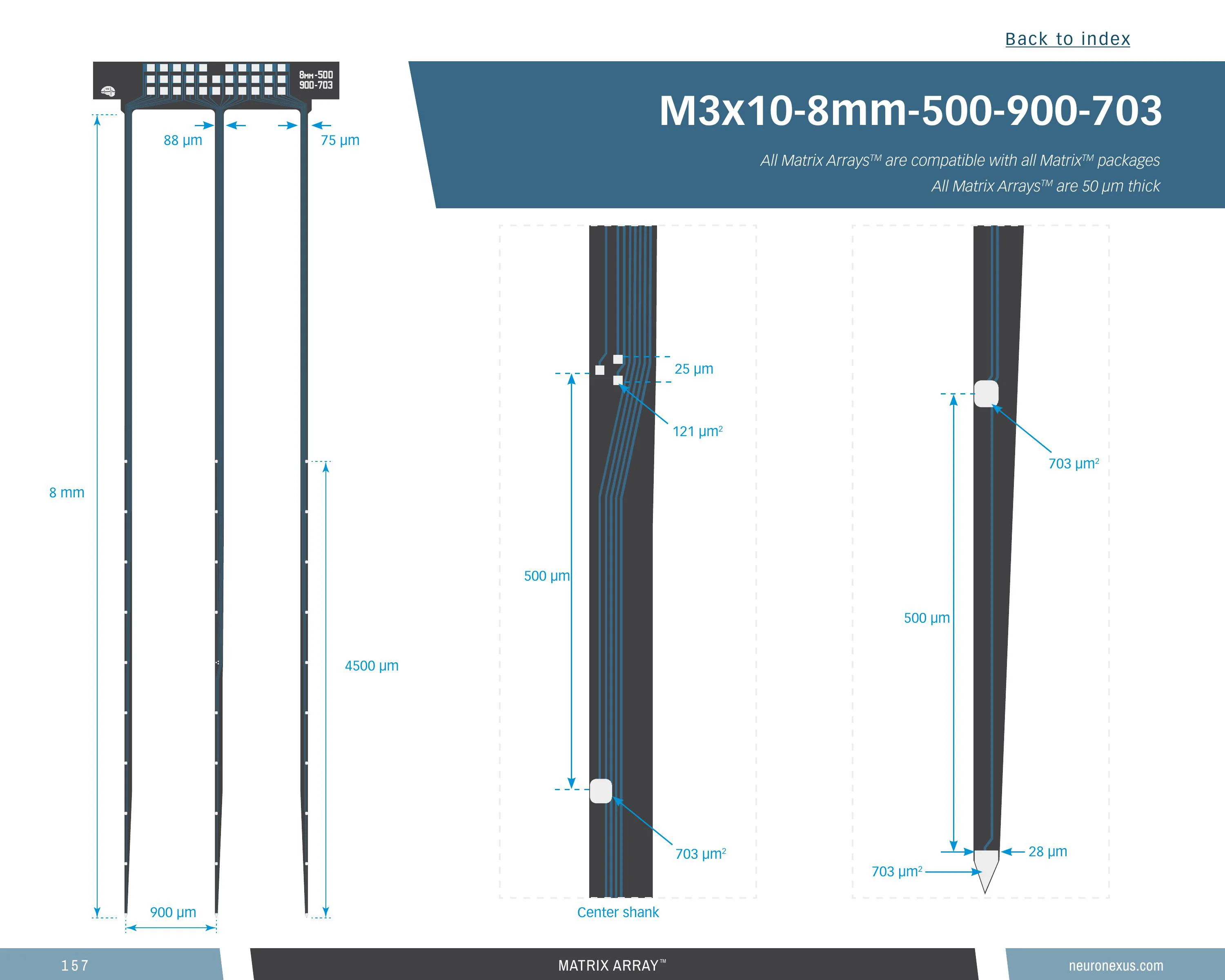 NeuroNexus M3x10 8mm 500 900 703 probe