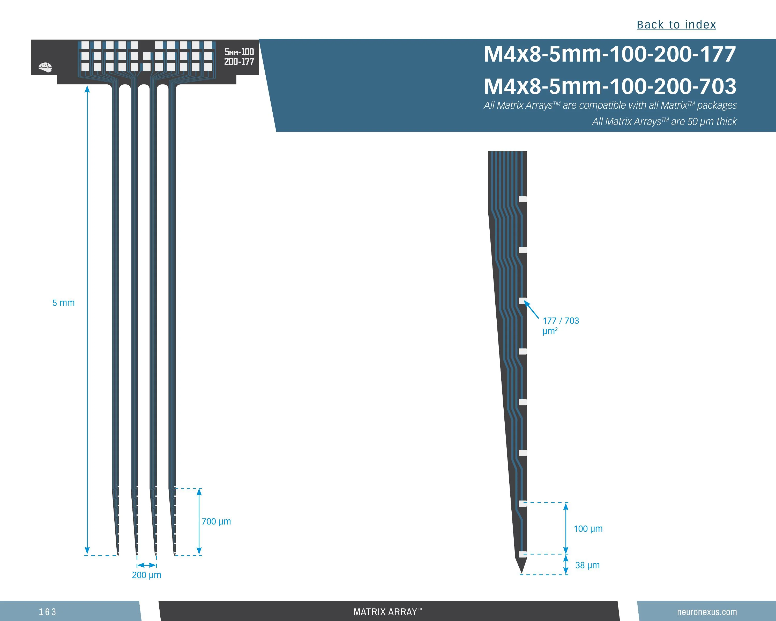 NeuroNexus M4x8 5mm 100 200 703 probe
