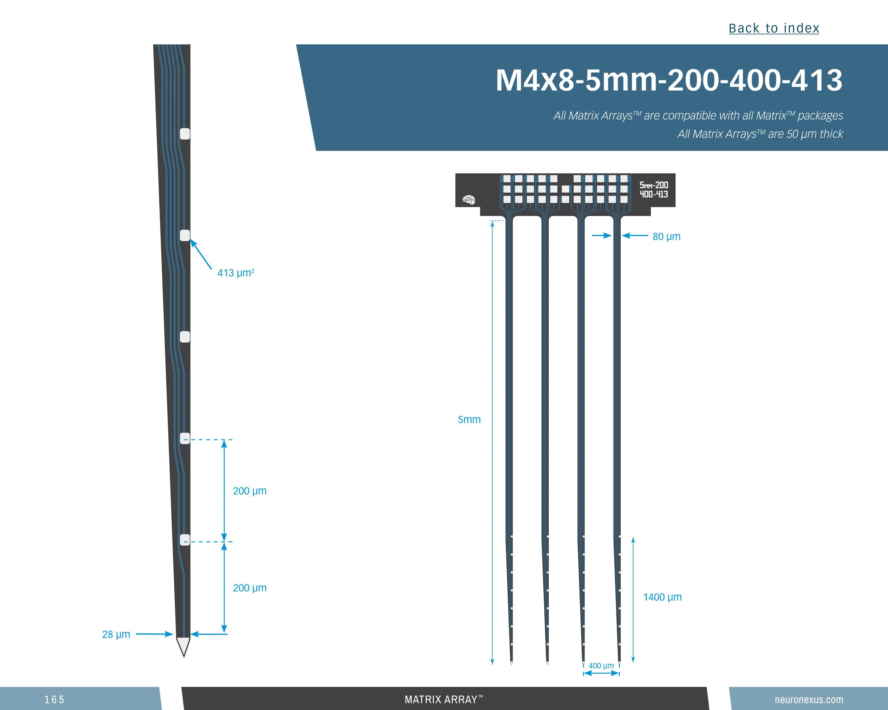 NeuroNexus M4x8 5mm 200 400 413 probe